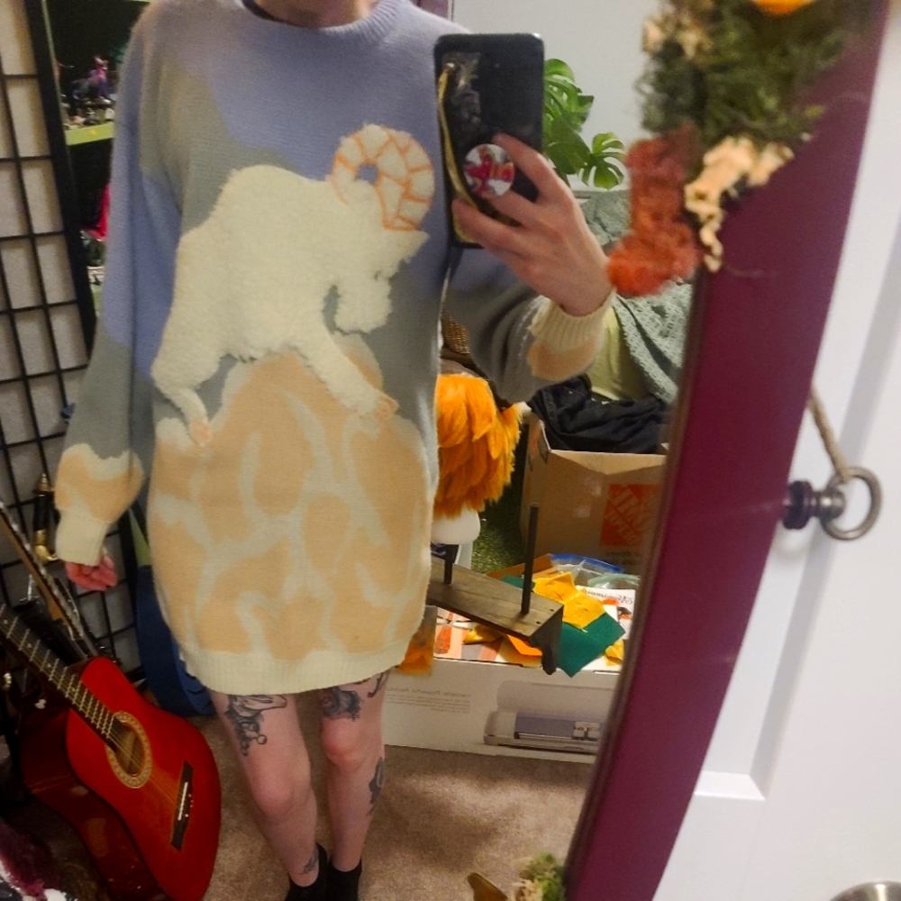 Adolfo collectibles Sweater dress sheep